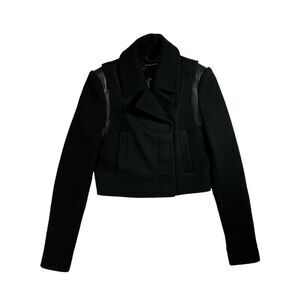 Andrew Marc x Richard Chai‎ Women Black Cropped Jacket Sales Sample
